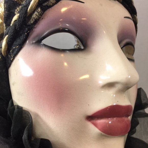 Clay Art Ceramic Decorative, Collectible Face Wall Mask - Picture 10 of 16